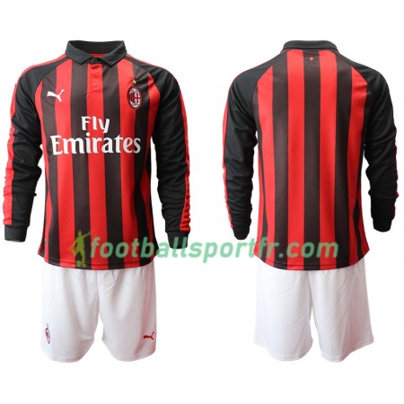 Tenue AC Milan Enfant Domicile 2018-2019 Maillot de Foot ML